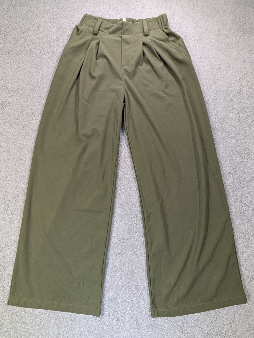 NWT Halara Flex High Waisted‎ Wide Leg Micro Waffle Work Pants - Small